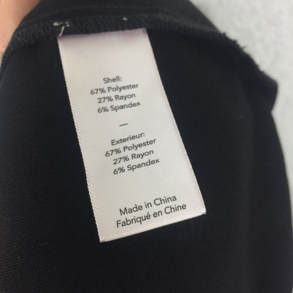 Likely Carmen Black Ruffle Knee Length Dress Size 8 Sleeve Stretch Flutter Hem - Picture 7 of 16